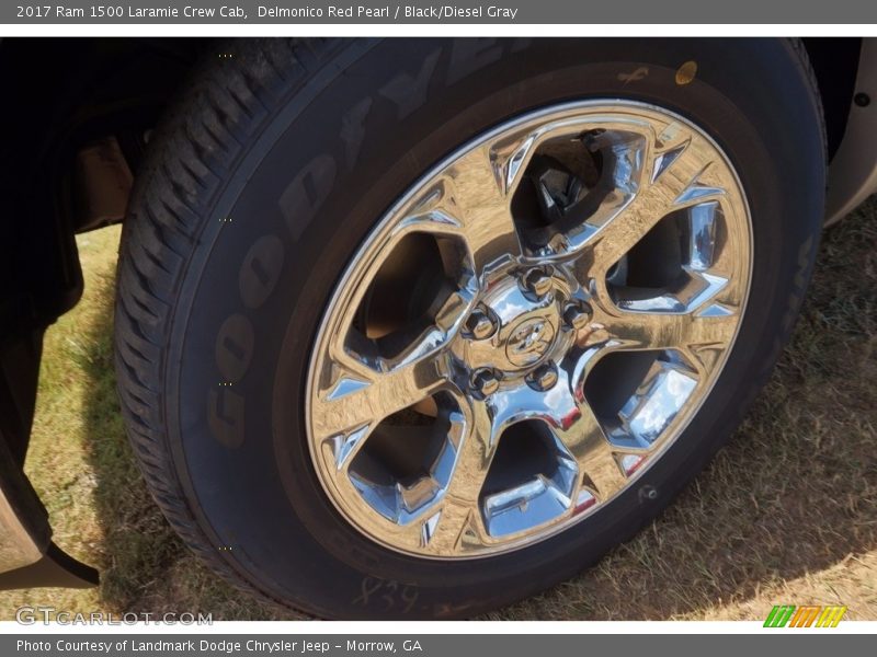 Delmonico Red Pearl / Black/Diesel Gray 2017 Ram 1500 Laramie Crew Cab