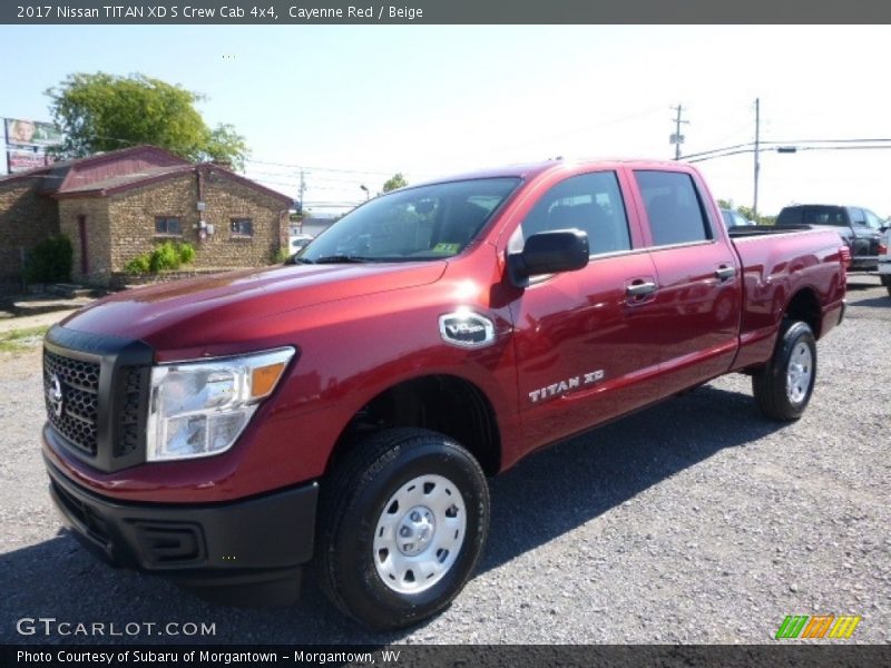 Cayenne Red / Beige 2017 Nissan TITAN XD S Crew Cab 4x4