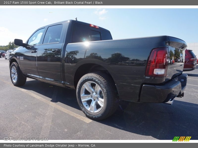 Brilliant Black Crystal Pearl / Black 2017 Ram 1500 Sport Crew Cab