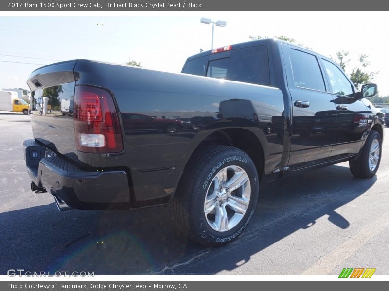 Brilliant Black Crystal Pearl / Black 2017 Ram 1500 Sport Crew Cab