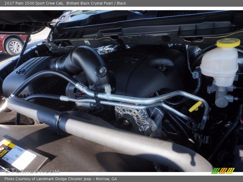 Brilliant Black Crystal Pearl / Black 2017 Ram 1500 Sport Crew Cab