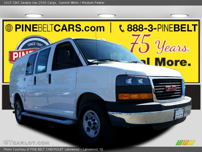 Summit White / Medium Pewter 2015 GMC Savana Van 2500 Cargo