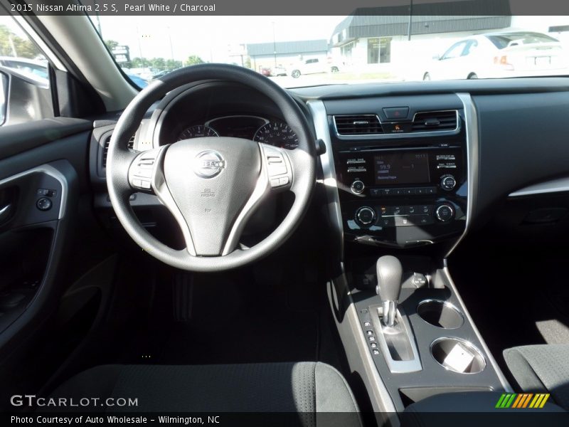 Pearl White / Charcoal 2015 Nissan Altima 2.5 S