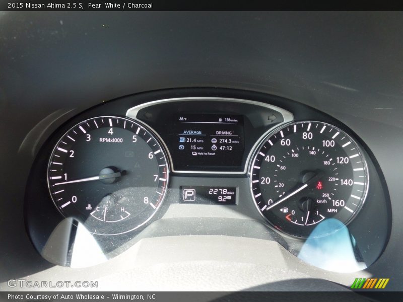 Pearl White / Charcoal 2015 Nissan Altima 2.5 S