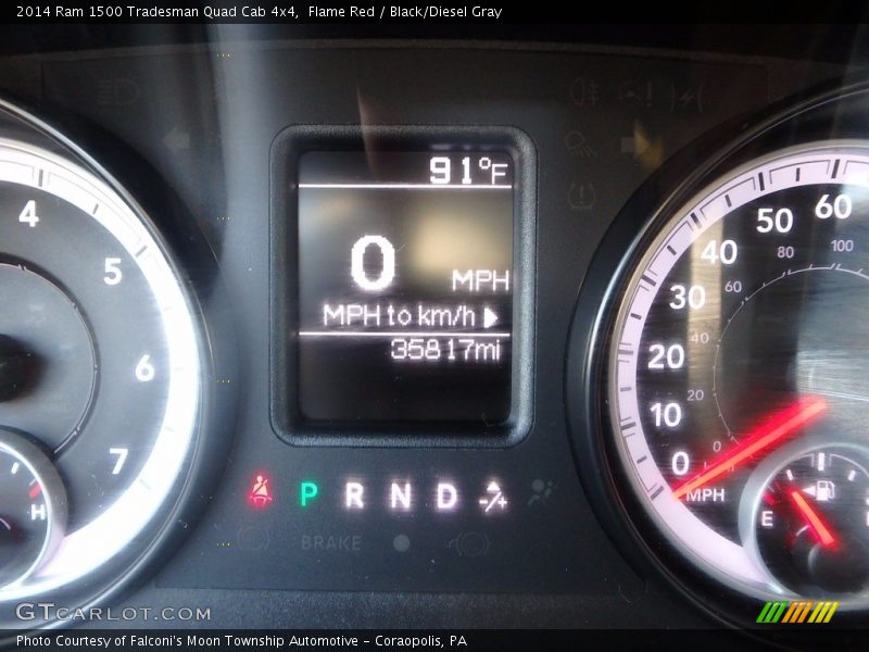 Flame Red / Black/Diesel Gray 2014 Ram 1500 Tradesman Quad Cab 4x4