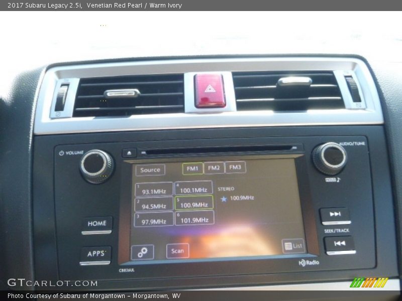 Venetian Red Pearl / Warm Ivory 2017 Subaru Legacy 2.5i