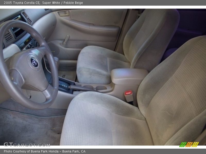 Super White / Pebble Beige 2005 Toyota Corolla CE