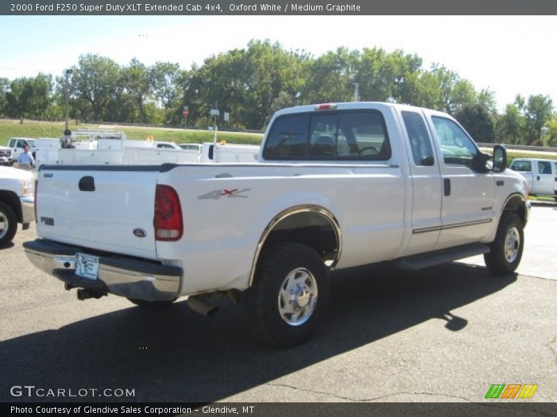 Oxford White / Medium Graphite 2000 Ford F250 Super Duty XLT Extended Cab 4x4