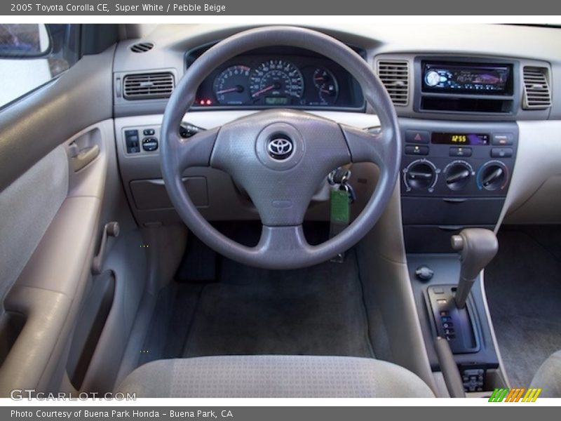 Super White / Pebble Beige 2005 Toyota Corolla CE