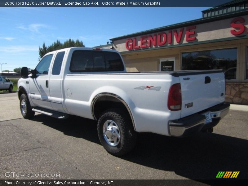 Oxford White / Medium Graphite 2000 Ford F250 Super Duty XLT Extended Cab 4x4