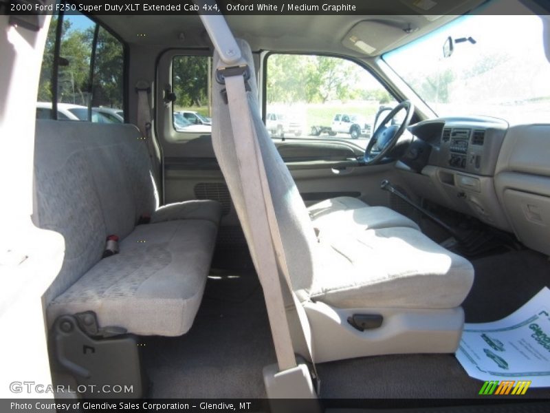 Oxford White / Medium Graphite 2000 Ford F250 Super Duty XLT Extended Cab 4x4