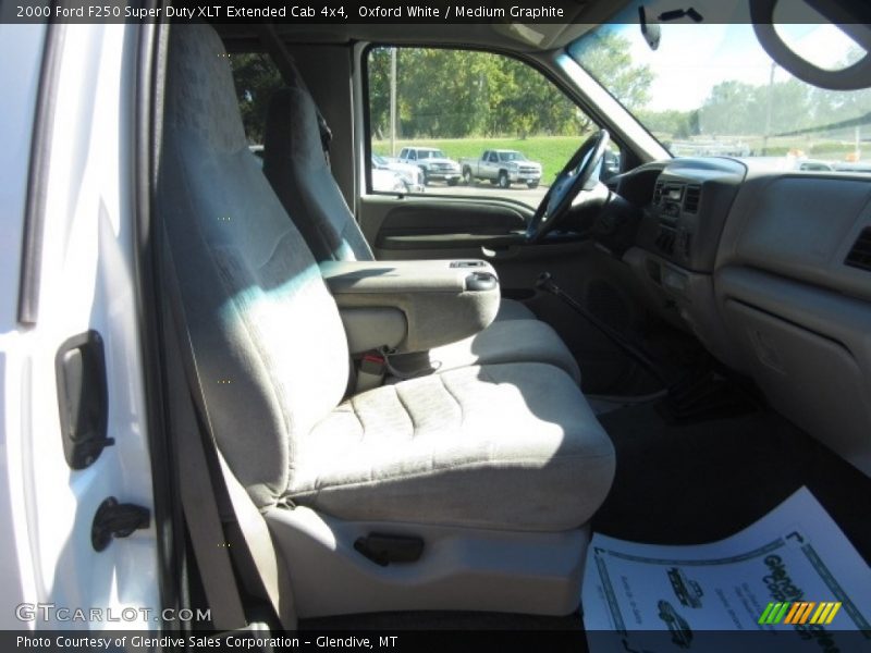 Oxford White / Medium Graphite 2000 Ford F250 Super Duty XLT Extended Cab 4x4
