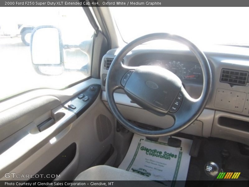 Oxford White / Medium Graphite 2000 Ford F250 Super Duty XLT Extended Cab 4x4
