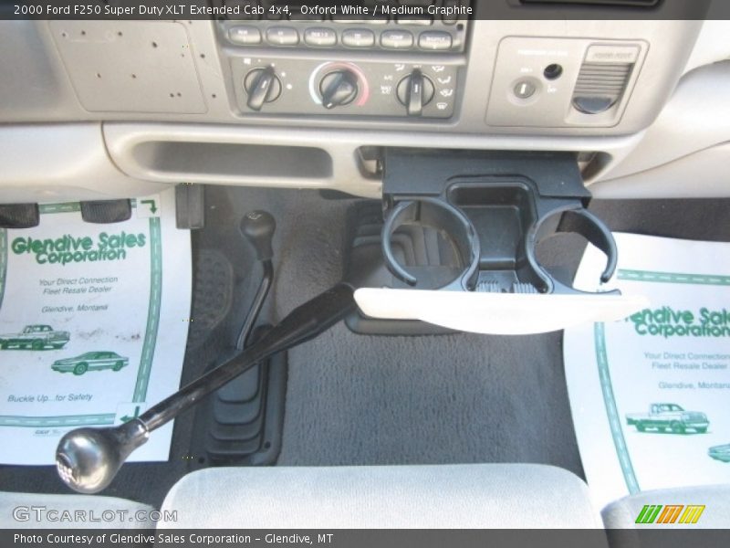 Oxford White / Medium Graphite 2000 Ford F250 Super Duty XLT Extended Cab 4x4