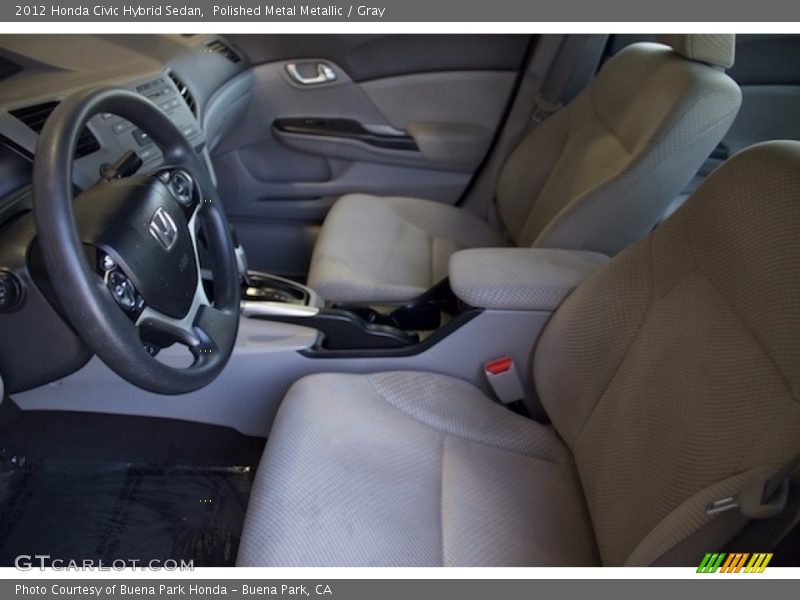 Polished Metal Metallic / Gray 2012 Honda Civic Hybrid Sedan