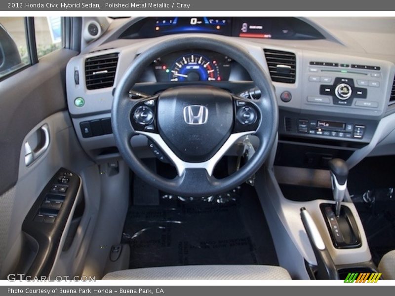 Polished Metal Metallic / Gray 2012 Honda Civic Hybrid Sedan