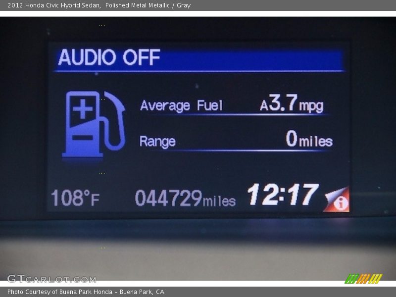 Polished Metal Metallic / Gray 2012 Honda Civic Hybrid Sedan
