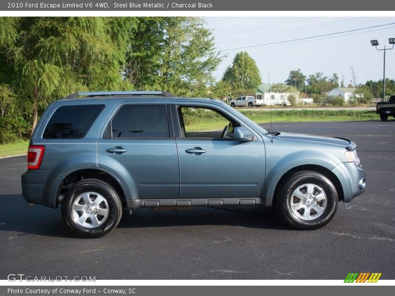 Steel Blue Metallic / Charcoal Black 2010 Ford Escape Limited V6 4WD