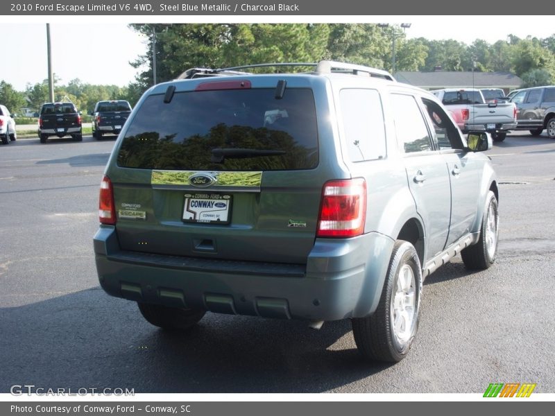 Steel Blue Metallic / Charcoal Black 2010 Ford Escape Limited V6 4WD