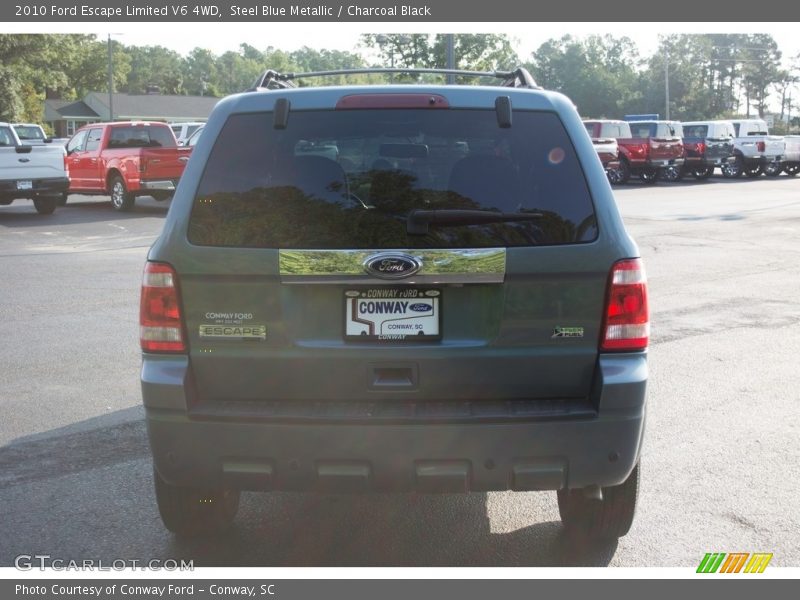 Steel Blue Metallic / Charcoal Black 2010 Ford Escape Limited V6 4WD