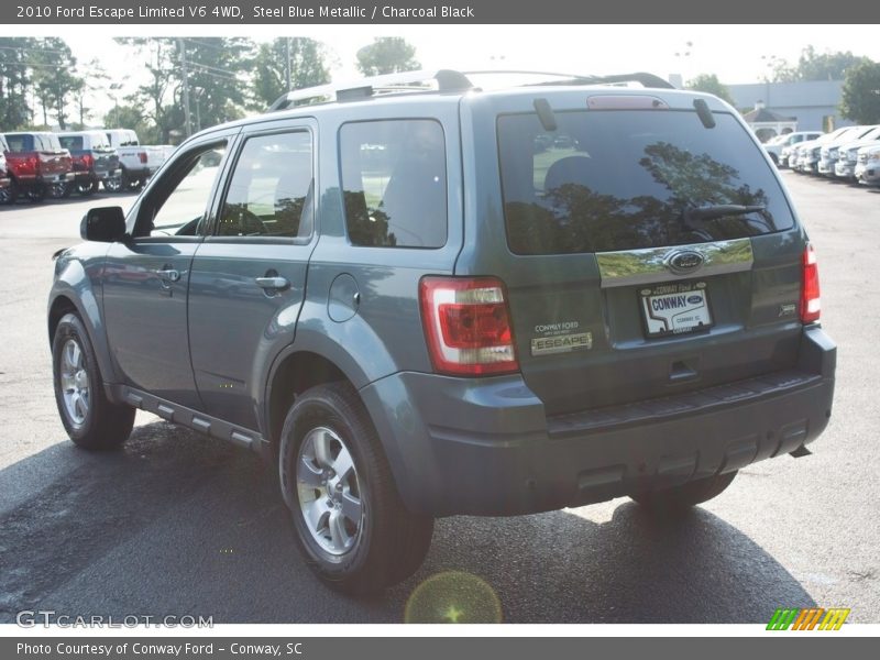 Steel Blue Metallic / Charcoal Black 2010 Ford Escape Limited V6 4WD