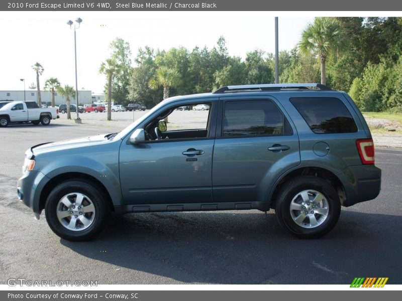 Steel Blue Metallic / Charcoal Black 2010 Ford Escape Limited V6 4WD