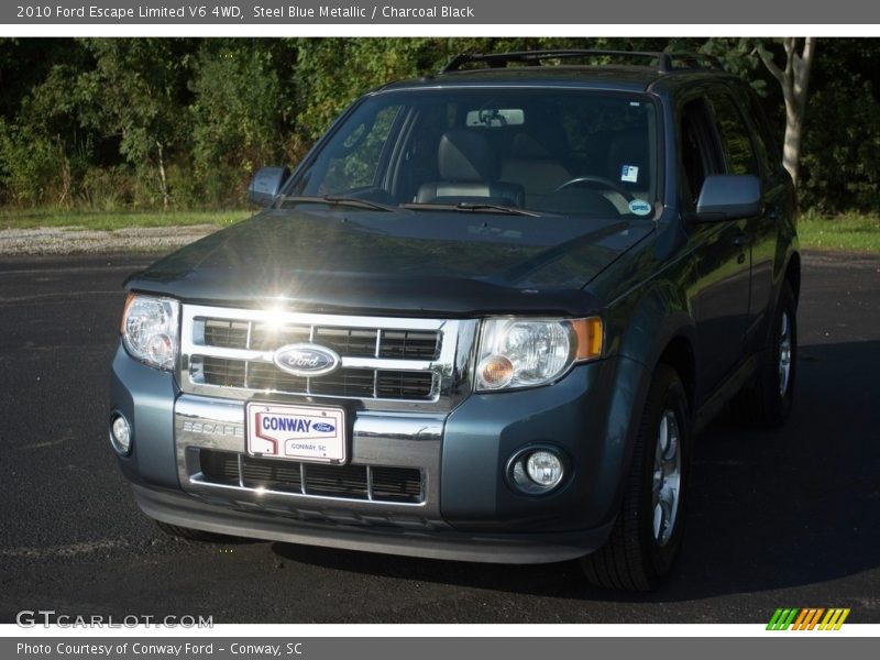 Steel Blue Metallic / Charcoal Black 2010 Ford Escape Limited V6 4WD