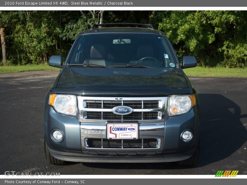 Steel Blue Metallic / Charcoal Black 2010 Ford Escape Limited V6 4WD