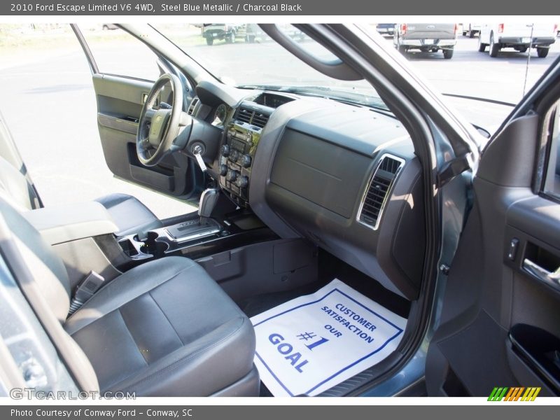 Steel Blue Metallic / Charcoal Black 2010 Ford Escape Limited V6 4WD