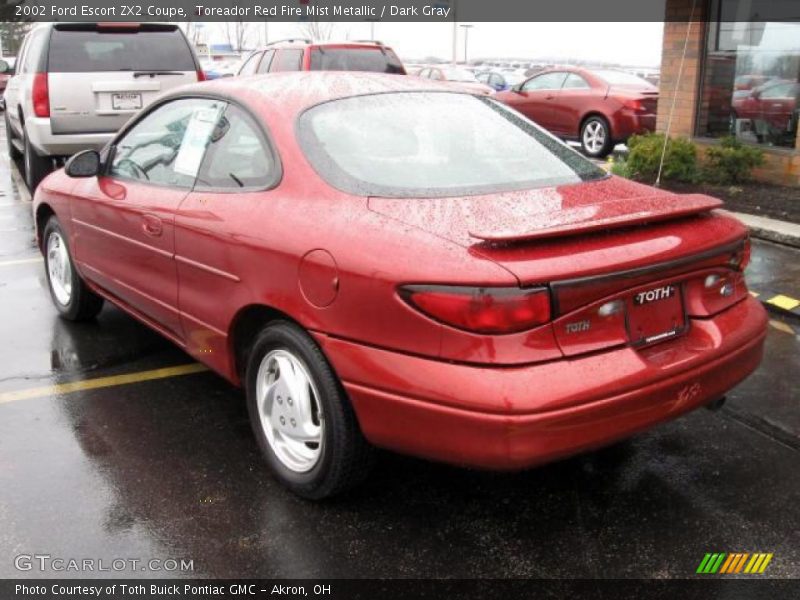 Toreador Red Fire Mist Metallic / Dark Gray 2002 Ford Escort ZX2 Coupe