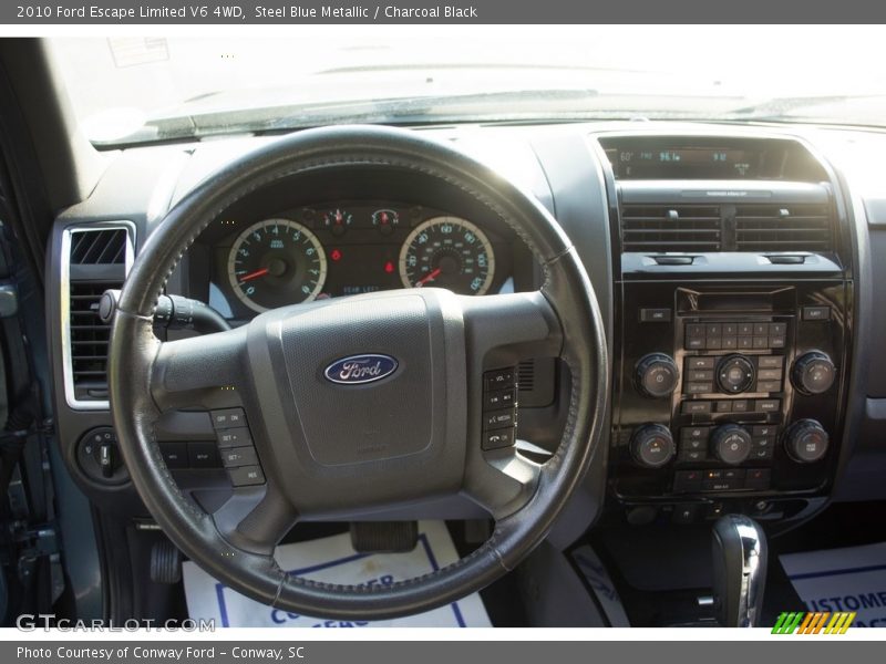 Steel Blue Metallic / Charcoal Black 2010 Ford Escape Limited V6 4WD