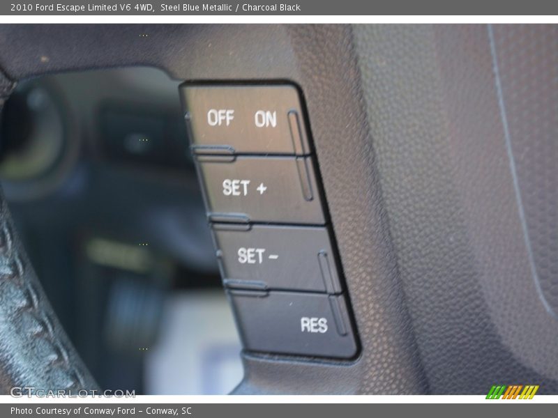 Steel Blue Metallic / Charcoal Black 2010 Ford Escape Limited V6 4WD