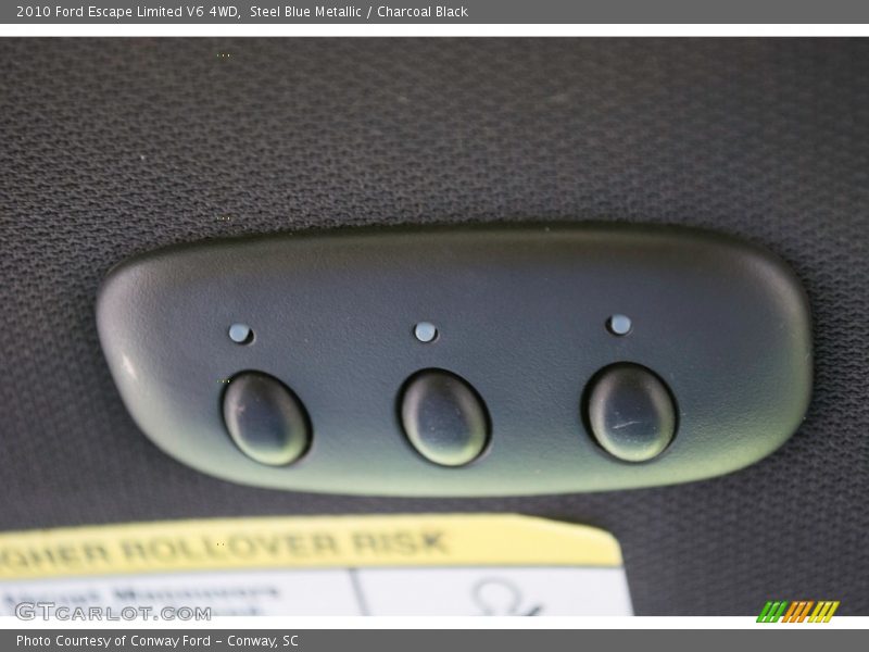 Steel Blue Metallic / Charcoal Black 2010 Ford Escape Limited V6 4WD