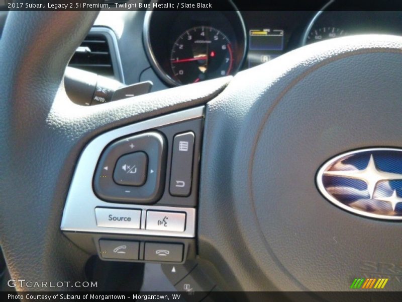 Twilight Blue Metallic / Slate Black 2017 Subaru Legacy 2.5i Premium