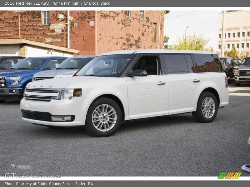 White Platinum / Charcoal Black 2016 Ford Flex SEL AWD