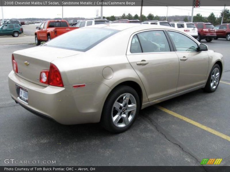 Sandstone Metallic / Cocoa/Cashmere Beige 2008 Chevrolet Malibu LT Sedan