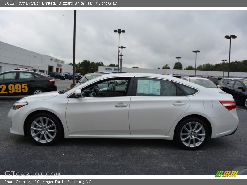 Blizzard White Pearl / Light Gray 2013 Toyota Avalon Limited