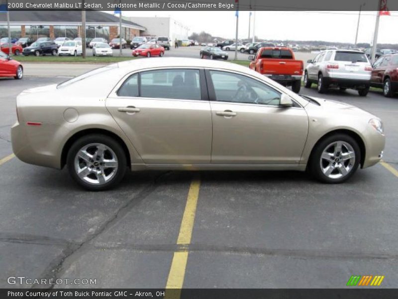 Sandstone Metallic / Cocoa/Cashmere Beige 2008 Chevrolet Malibu LT Sedan
