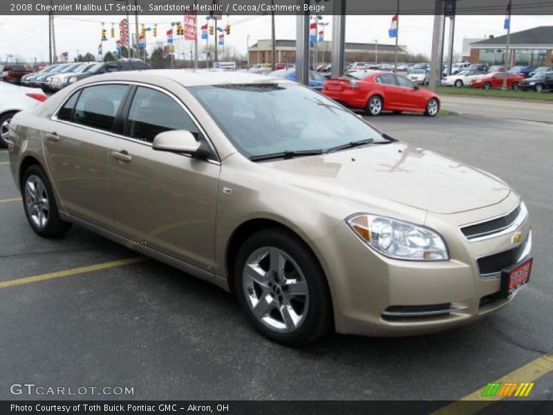 Sandstone Metallic / Cocoa/Cashmere Beige 2008 Chevrolet Malibu LT Sedan