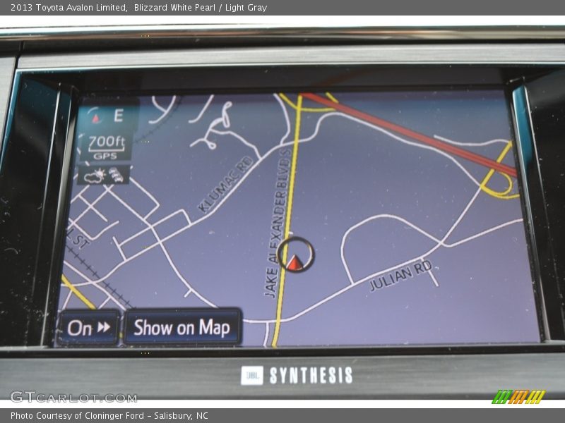 Blizzard White Pearl / Light Gray 2013 Toyota Avalon Limited