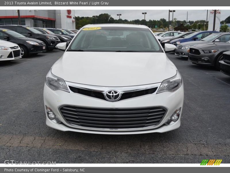 Blizzard White Pearl / Light Gray 2013 Toyota Avalon Limited
