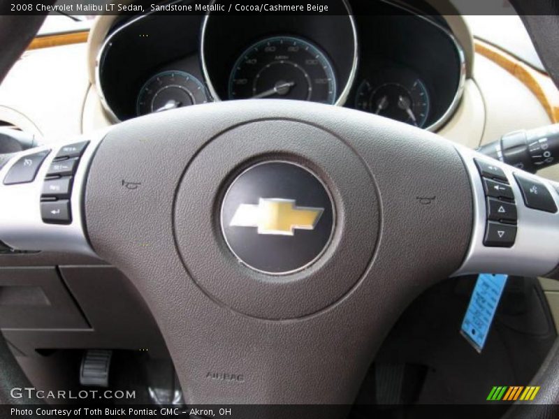Sandstone Metallic / Cocoa/Cashmere Beige 2008 Chevrolet Malibu LT Sedan