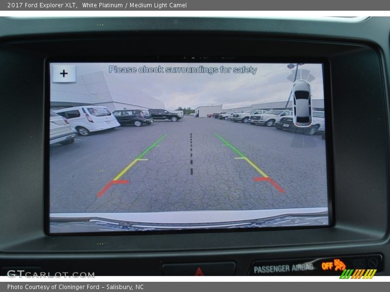 White Platinum / Medium Light Camel 2017 Ford Explorer XLT