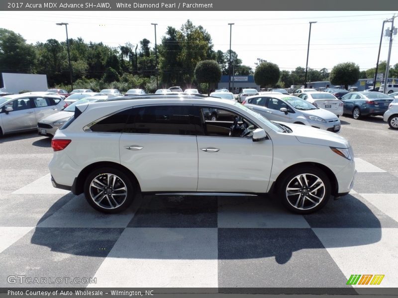 White Diamond Pearl / Parchment 2017 Acura MDX Advance SH-AWD