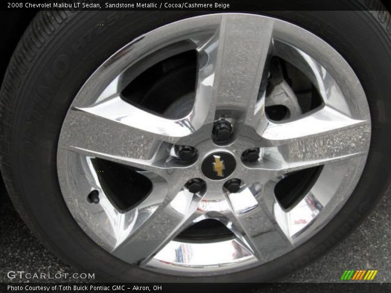 Sandstone Metallic / Cocoa/Cashmere Beige 2008 Chevrolet Malibu LT Sedan