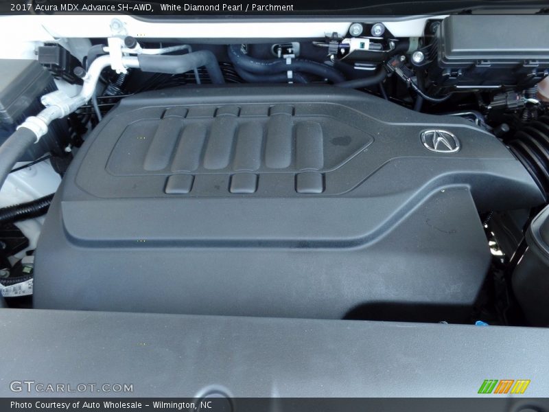 White Diamond Pearl / Parchment 2017 Acura MDX Advance SH-AWD