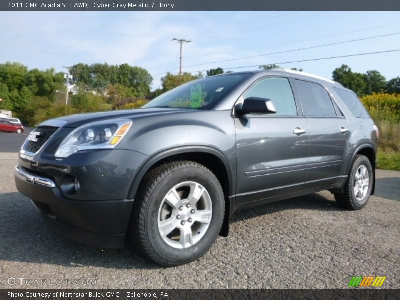 Cyber Gray Metallic / Ebony 2011 GMC Acadia SLE AWD
