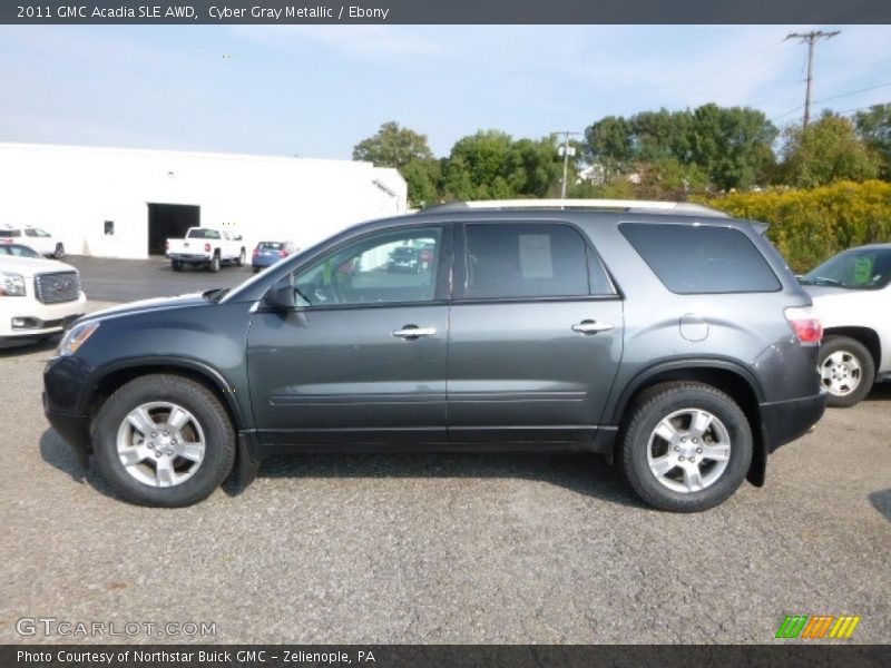 Cyber Gray Metallic / Ebony 2011 GMC Acadia SLE AWD