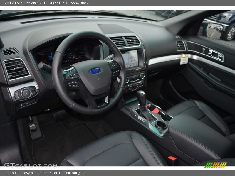  2017 Explorer XLT Ebony Black Interior