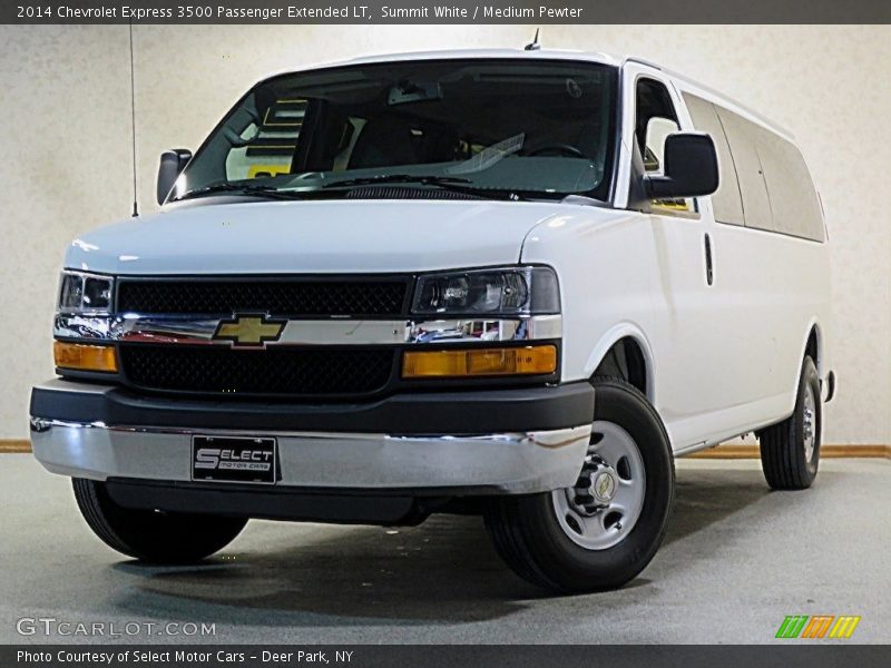 Summit White / Medium Pewter 2014 Chevrolet Express 3500 Passenger Extended LT